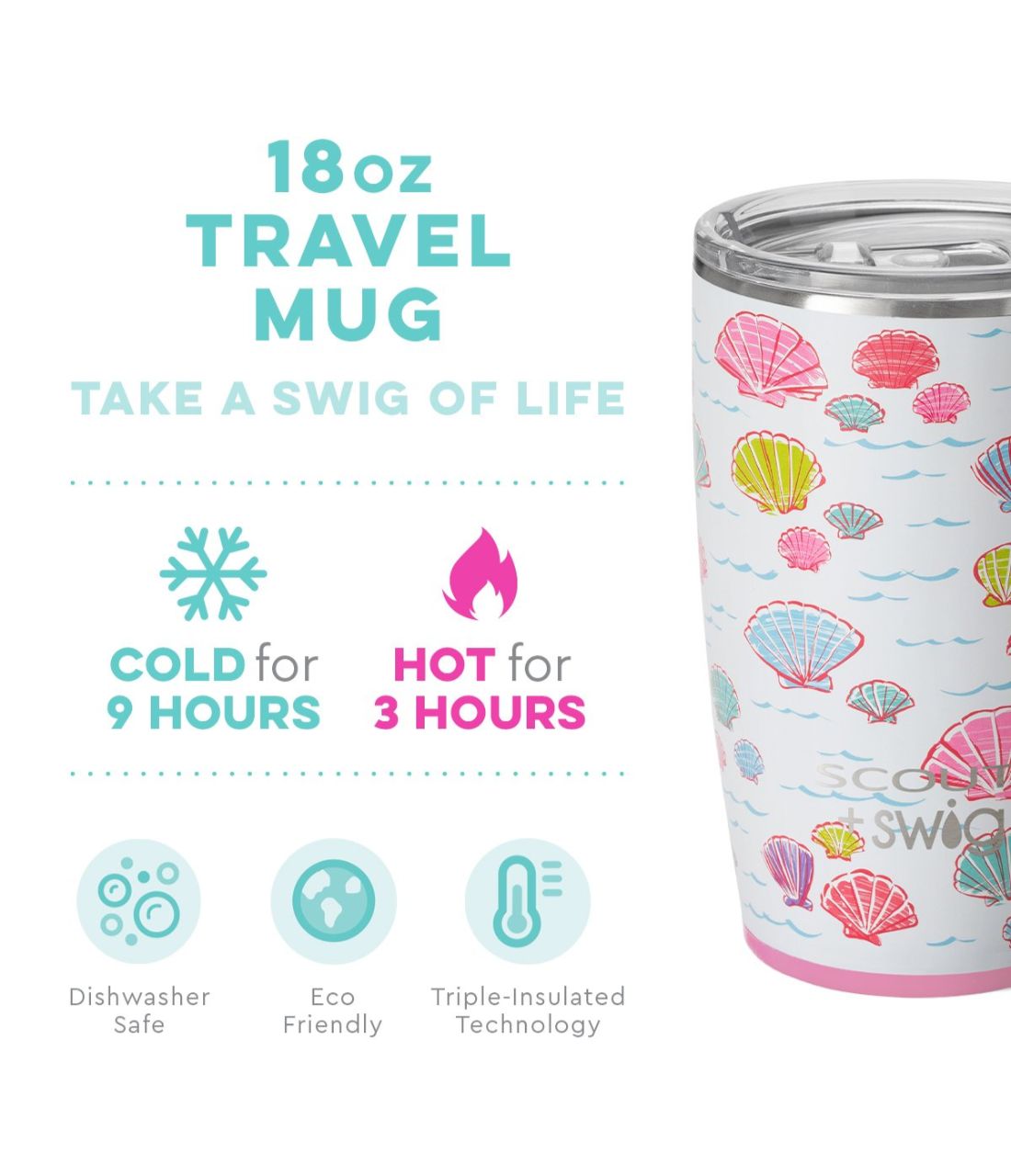 Swig Life Christmas 18 oz Travel Mug